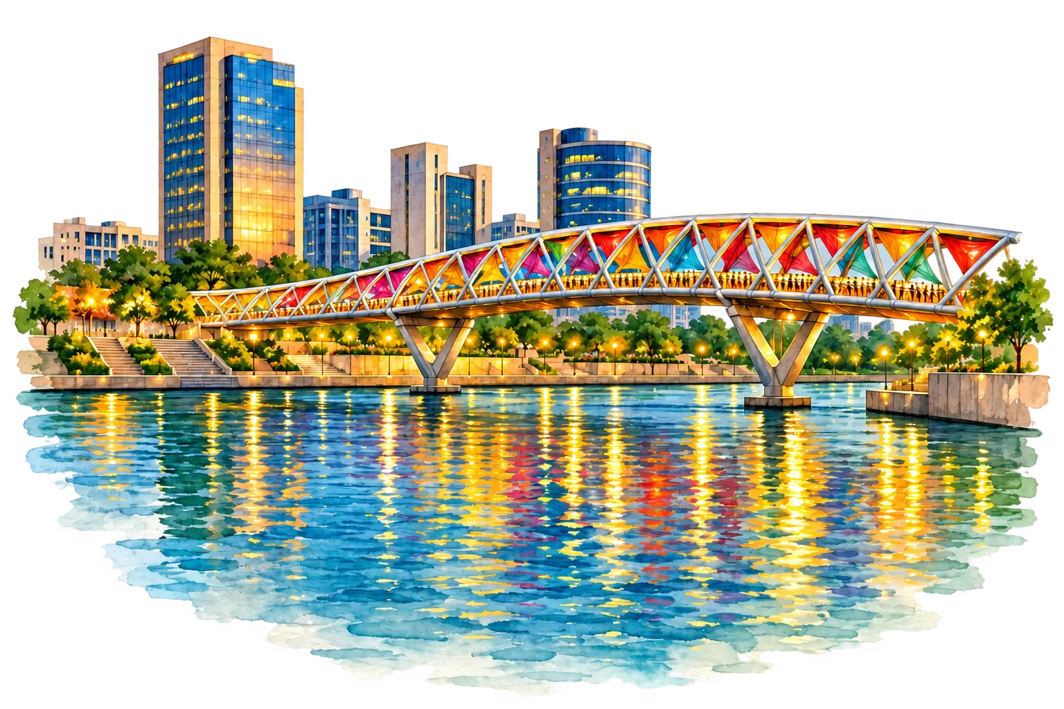 Ahmedabad — Atal Bridge over the Sabarmati Riverfront
